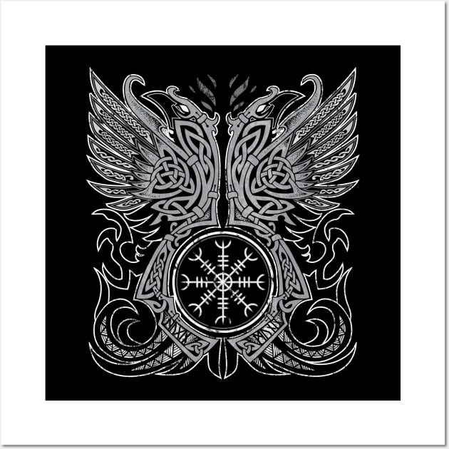 Huginn & Muninn, Odin's Ravens Wall Art by celtichammerclub